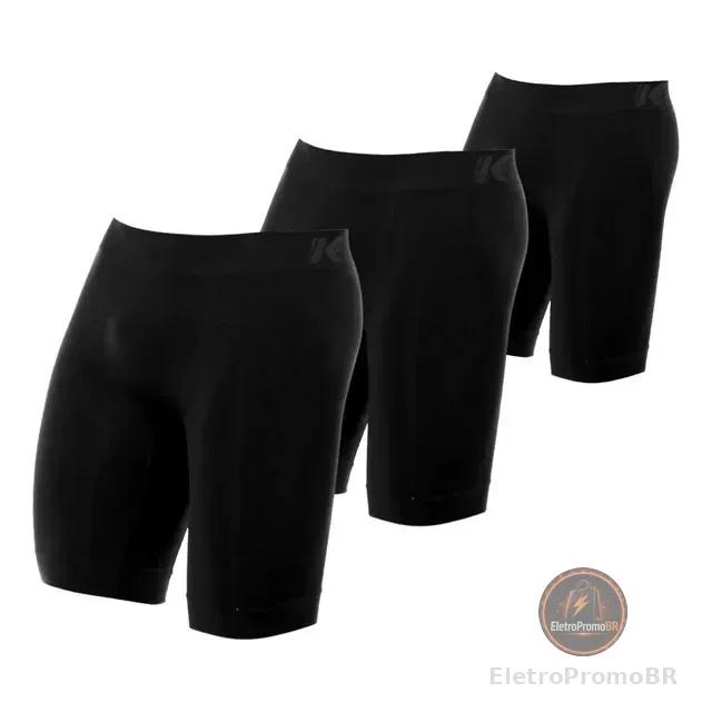 Kit 3 Bermuda Cueca Térmica Masculina Anti Assadura Bike