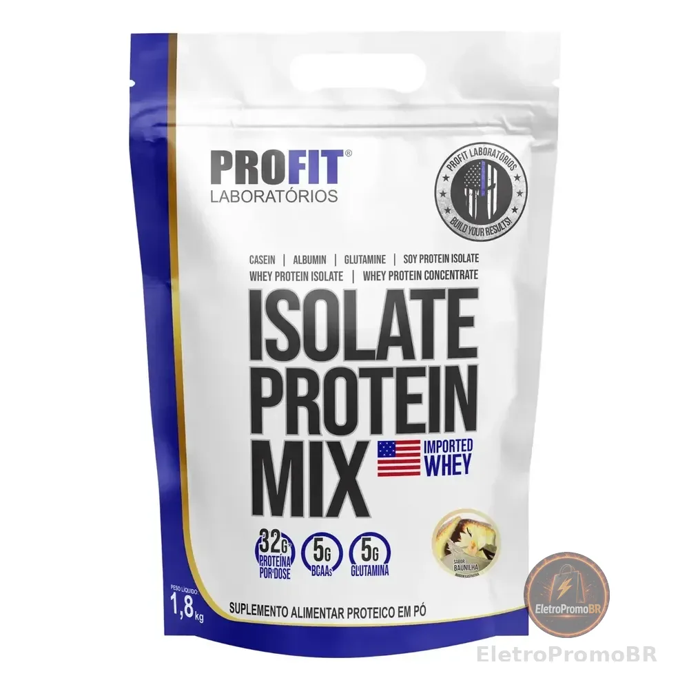 Suplemento En Pó Profit Laboratórios Proteínas De Isolate Protein Mix Sabor Baunilha X 1.8kg
