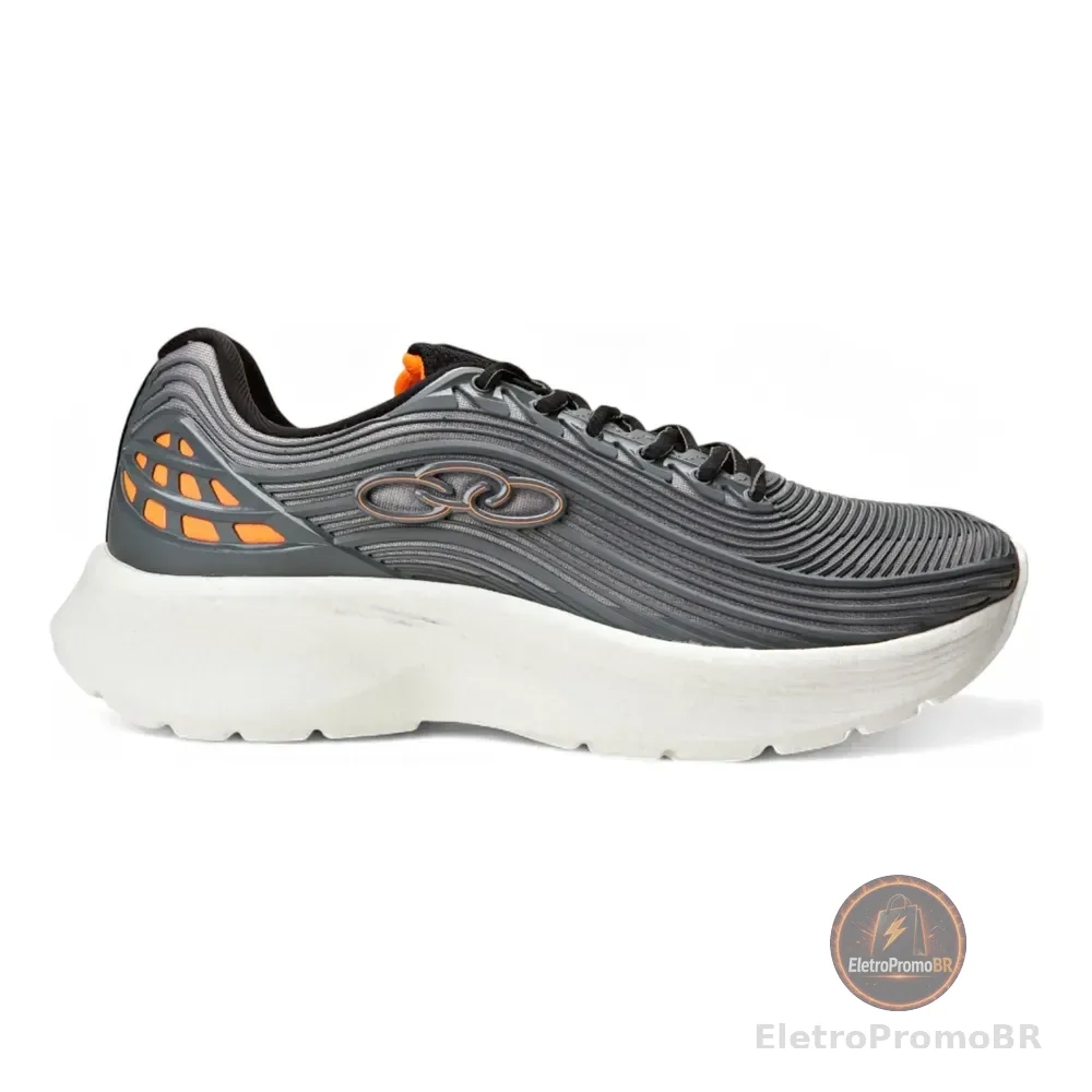 Tênis Esportivo Masculino Fluir Olympikus Chumbo Cinza Escuro Lisa 43 Br