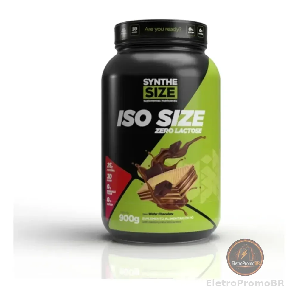 Whey Zero Lactose Iso Size Chocolate Synthe Size | 900g Whey Protein Isolado Wafer De Chocolate