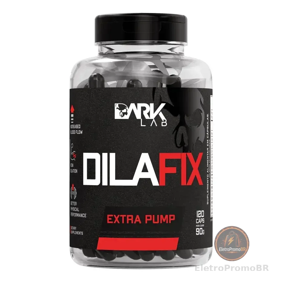 Vasodilatador Dilafix Extra Pump 120 Caps Dark Lab Sabor Sem Sabor