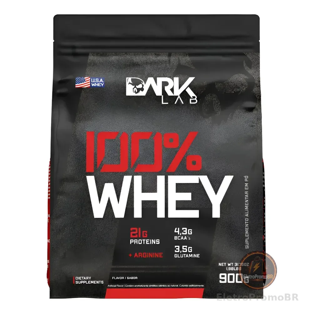 Whey Protein Concentrado 100% 900g Refil Dark Lab Baunilha Baunilha