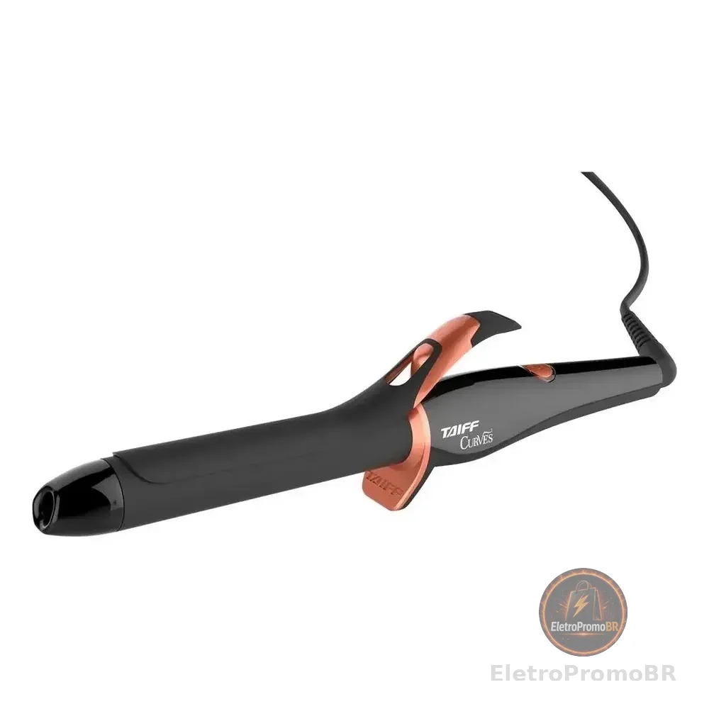 Modelador De Cachos Curves 1 Pol 25mm Taiff Cor Preto 127/220v