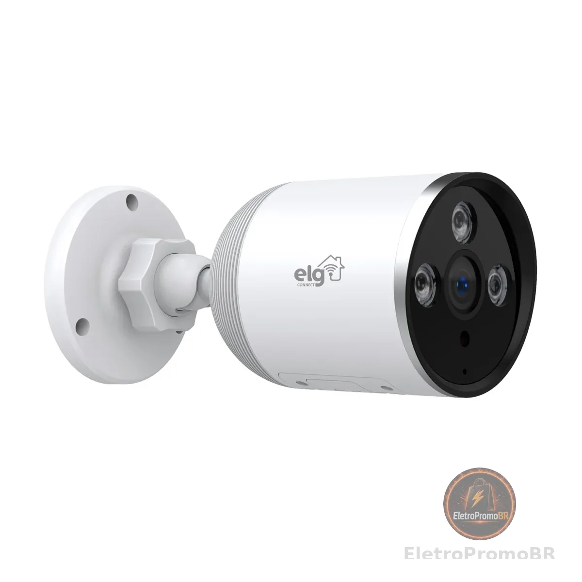 ELG, SHCF601, Câmera Externa Full Color 1080P IP65, Lente 3.6mm, Grava Full HD 1080p, Inteligente, Wi-Fi, Protocolo ONVOF, Perfil S, Branco