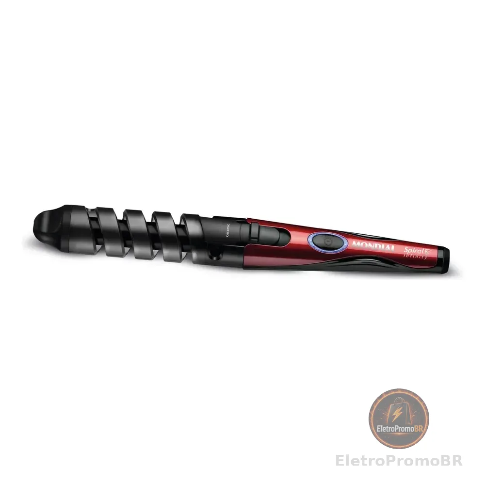 Modelador De Cachos Spiral Infinity, Mondial, 15w - Em-05 Preto/vermelho 127/220v