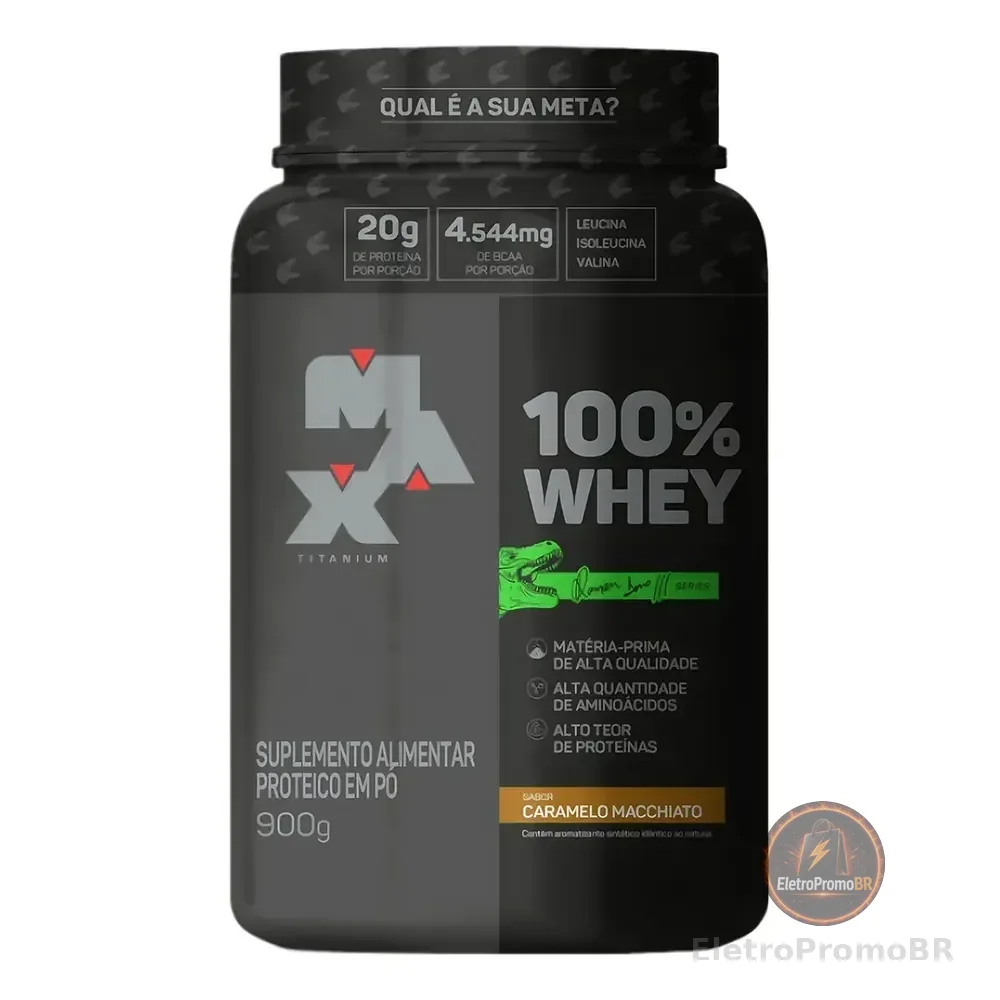 Whey Protein 100% Whey Dino 900g Sabor Caramelo Machiatto Caramelo Macchiato