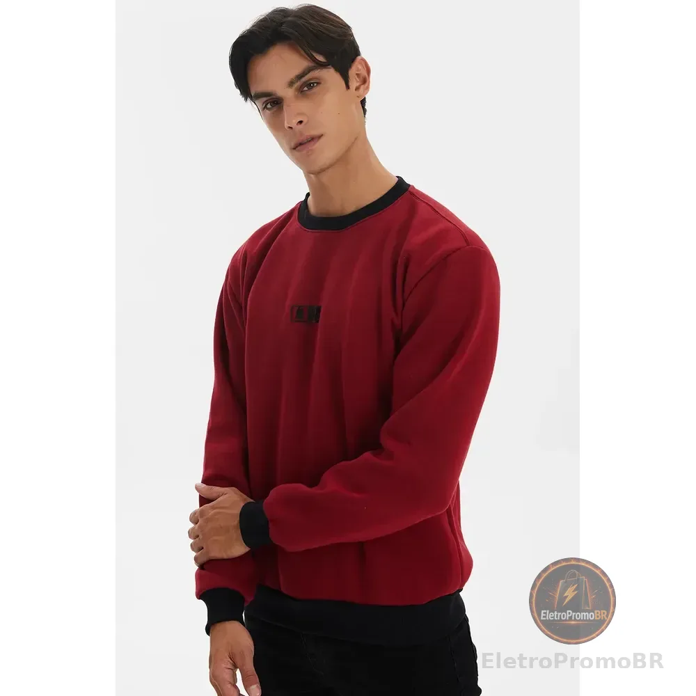 Moletom Gola Careca Casual Polo Wear Vermelho Médio G Vermelho Médio