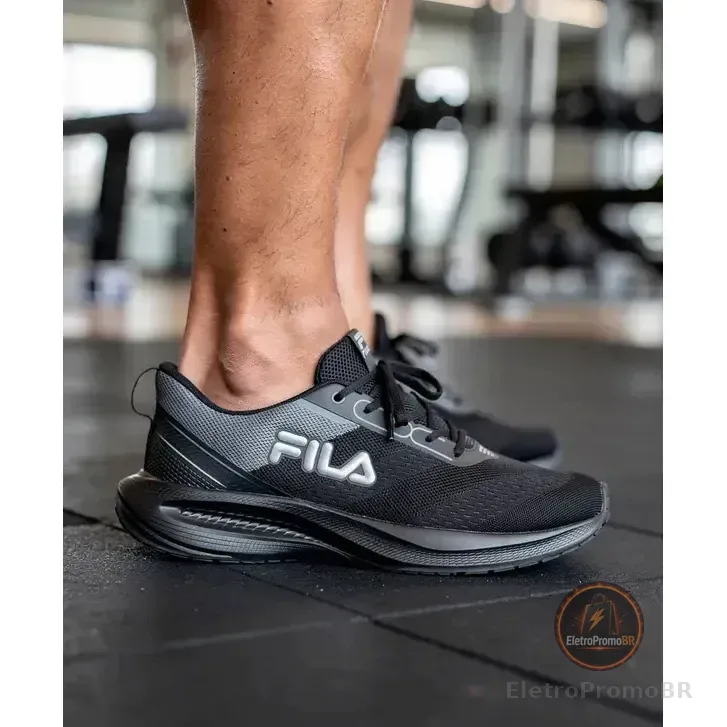 Tênis Fila Masculino Rise Up Esportivo Treino Original Preto/cinza/grafite Liso 42
