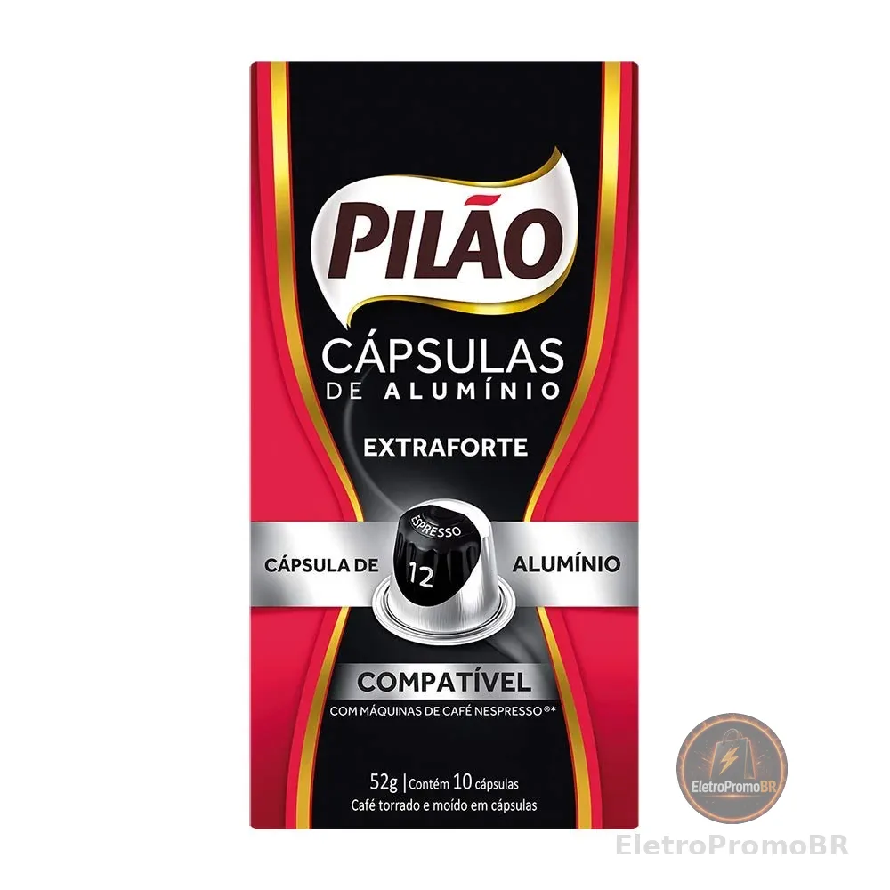 Café Pilão Extraforte Espresso 12, caixa com 10 Cápsulas de alumínio