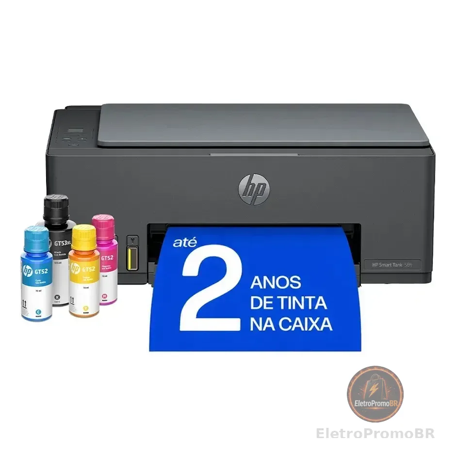 Impressora Multifuncional Hp Smart Tank 584 - Preta Preto 127/220v