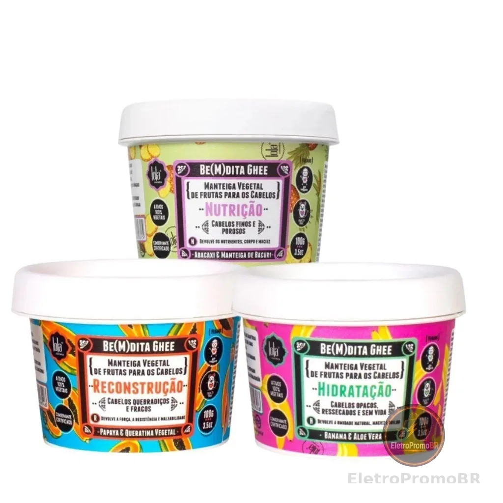 Lola Cosmetics Kit Cronograma Capilar Be(m) dita Ghee 3x100g