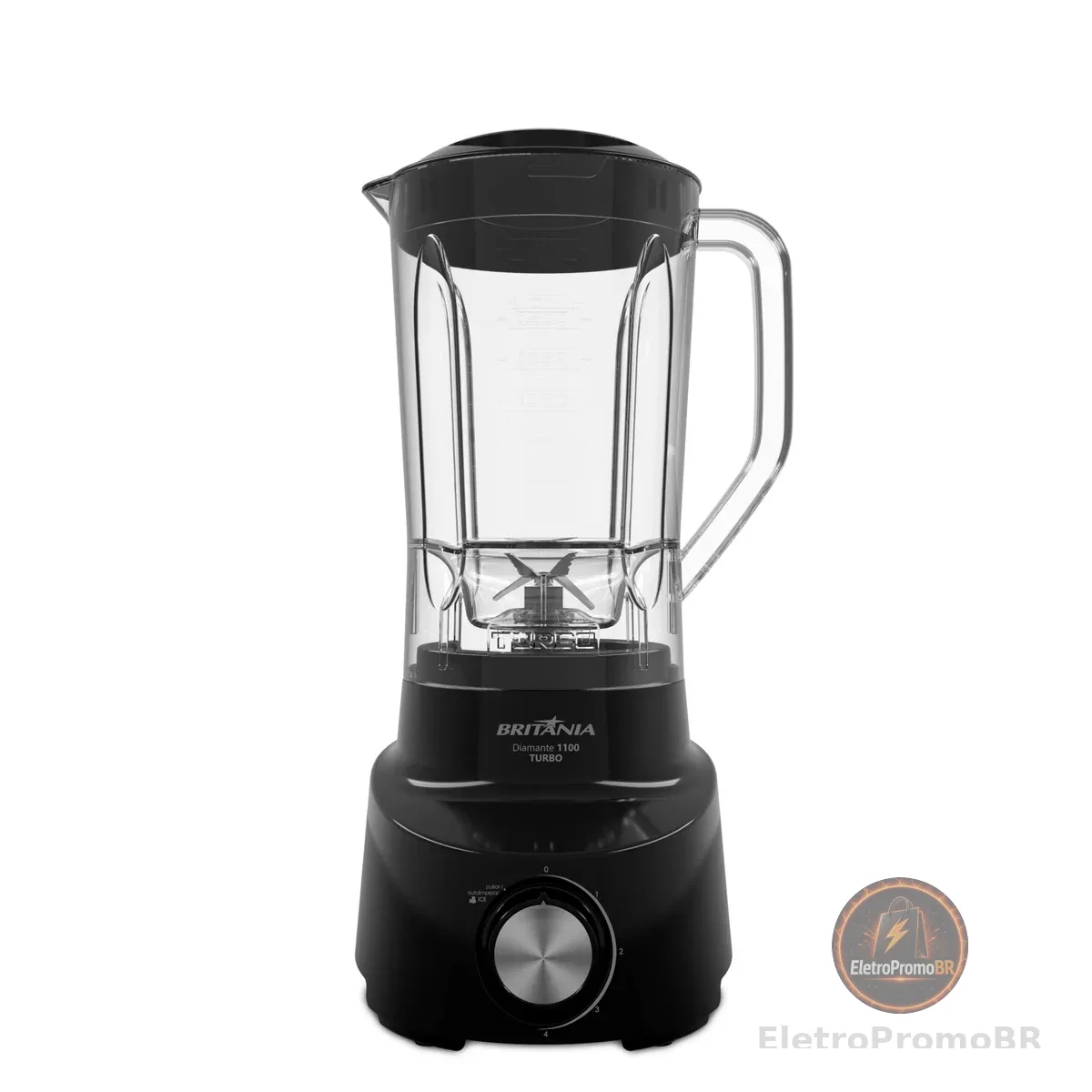 Liquidificador Britânia 2,6L 4 Velocidades Diamante 1100 PR 220V
