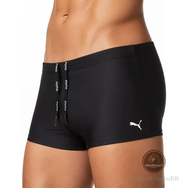 Sunga Masculina Puma Boxer Praia Uv 50+ Natação Ajustável