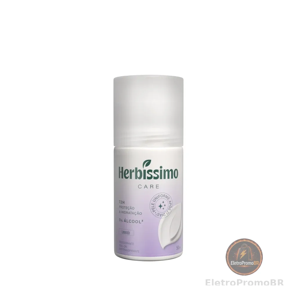 Desodorante Roll-On Antitranspirante Herbíssimo Care Lavanda 50ml