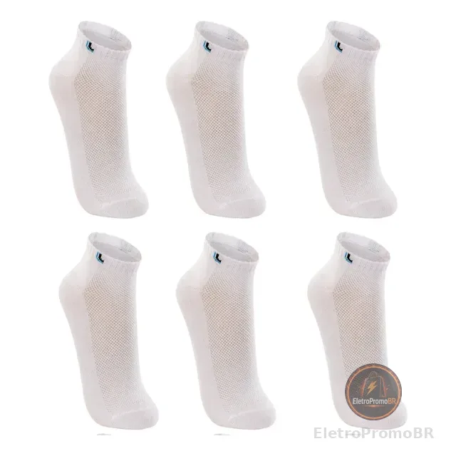 Kit Com 6 Pares De Meia Curta Algodão Adulto Lupo