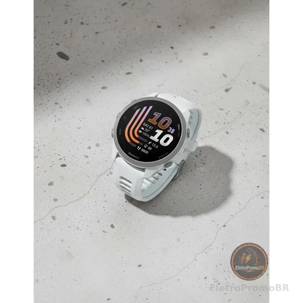 Relógio Garmin Forerunner 170 Music Gps Bike Corrida Esporte Branco Liso