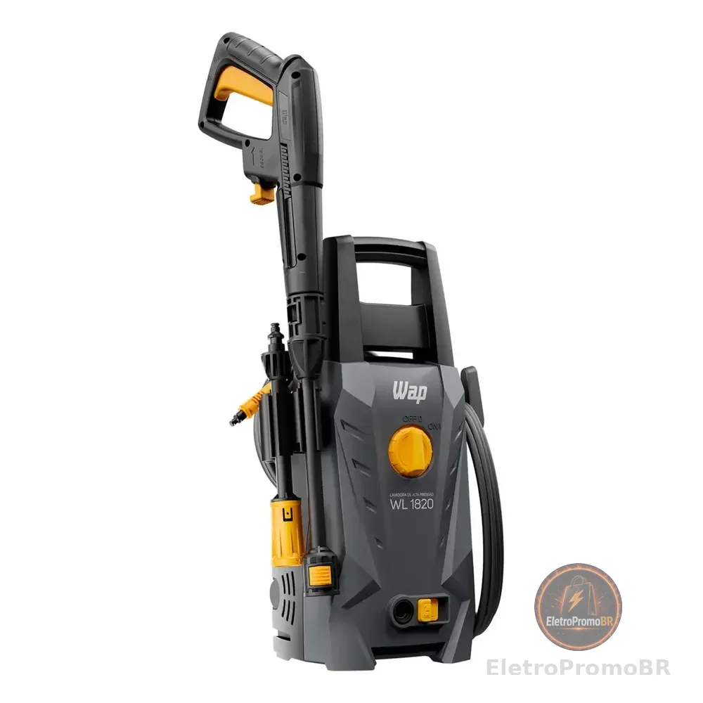 Lavadora De Alta Pressão Wap Wl 1820 1400w Com Stop Total, Jato Leque E Concentrado Cinza 127v 60 Hz