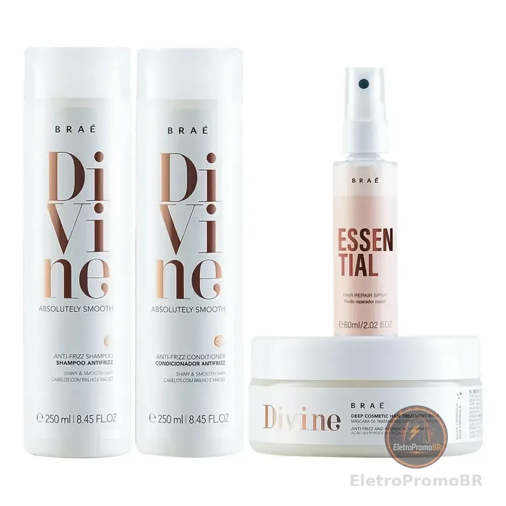 Divine Shampoo + Condicionador + Másc + Mini Essential- Braé