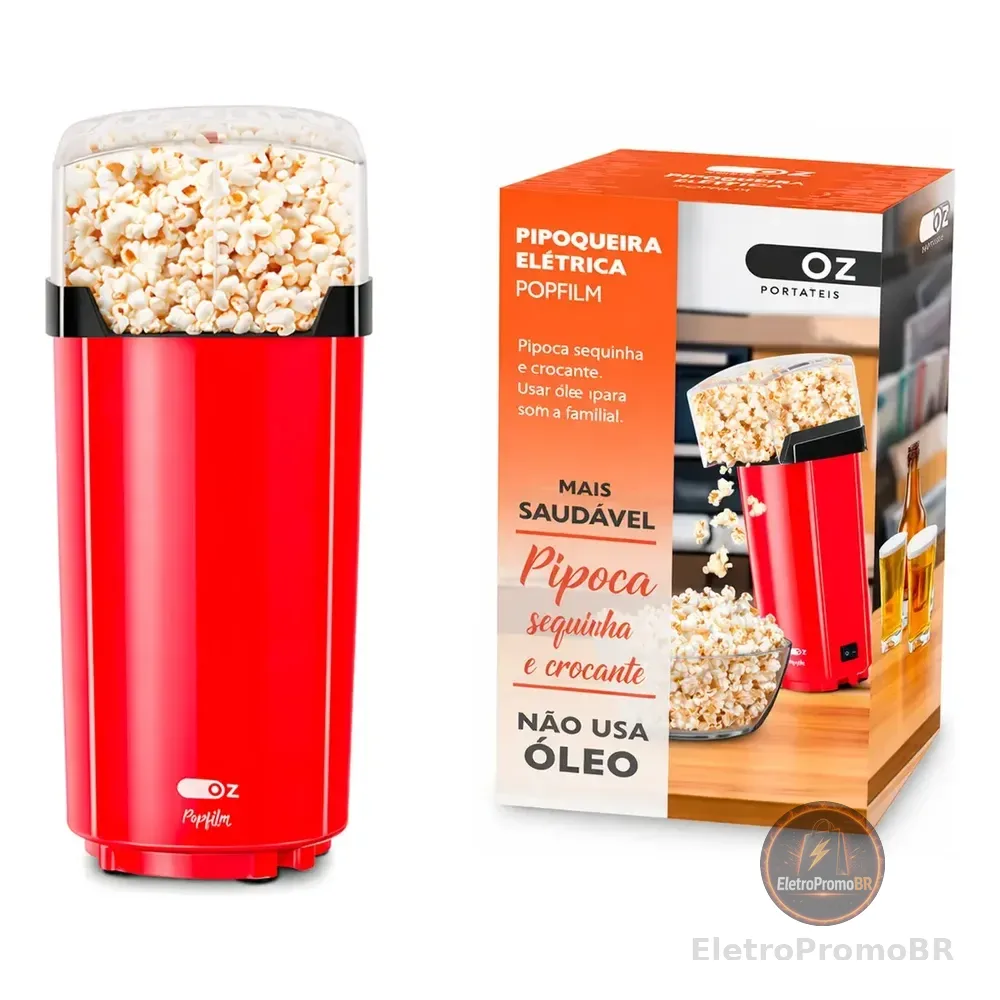 Pipoqueira Elétrica Portátil Sem Óleo Fritura Ar Quente Vermelho 220v 220v