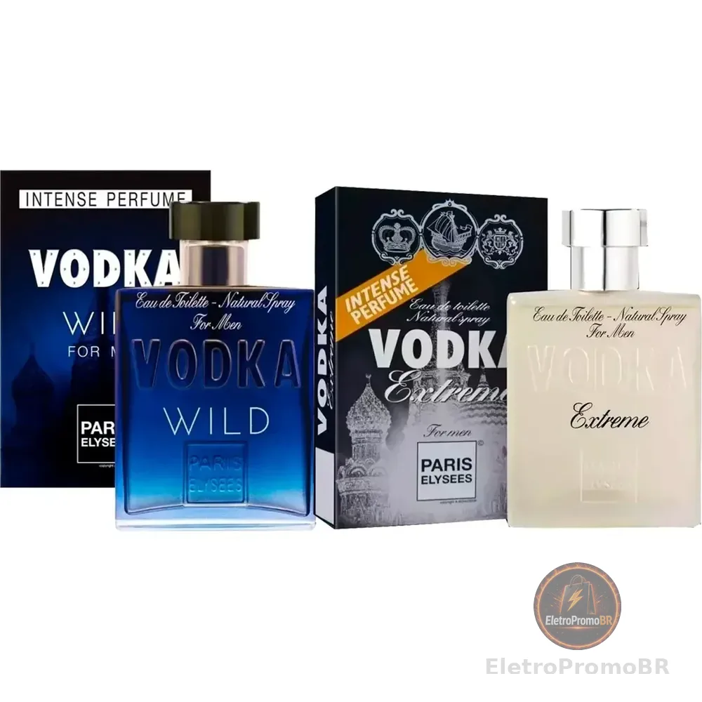 Kit Com 2 Perfumes Paris Elysees Vodka Wild + Vodka Extreme 100ml