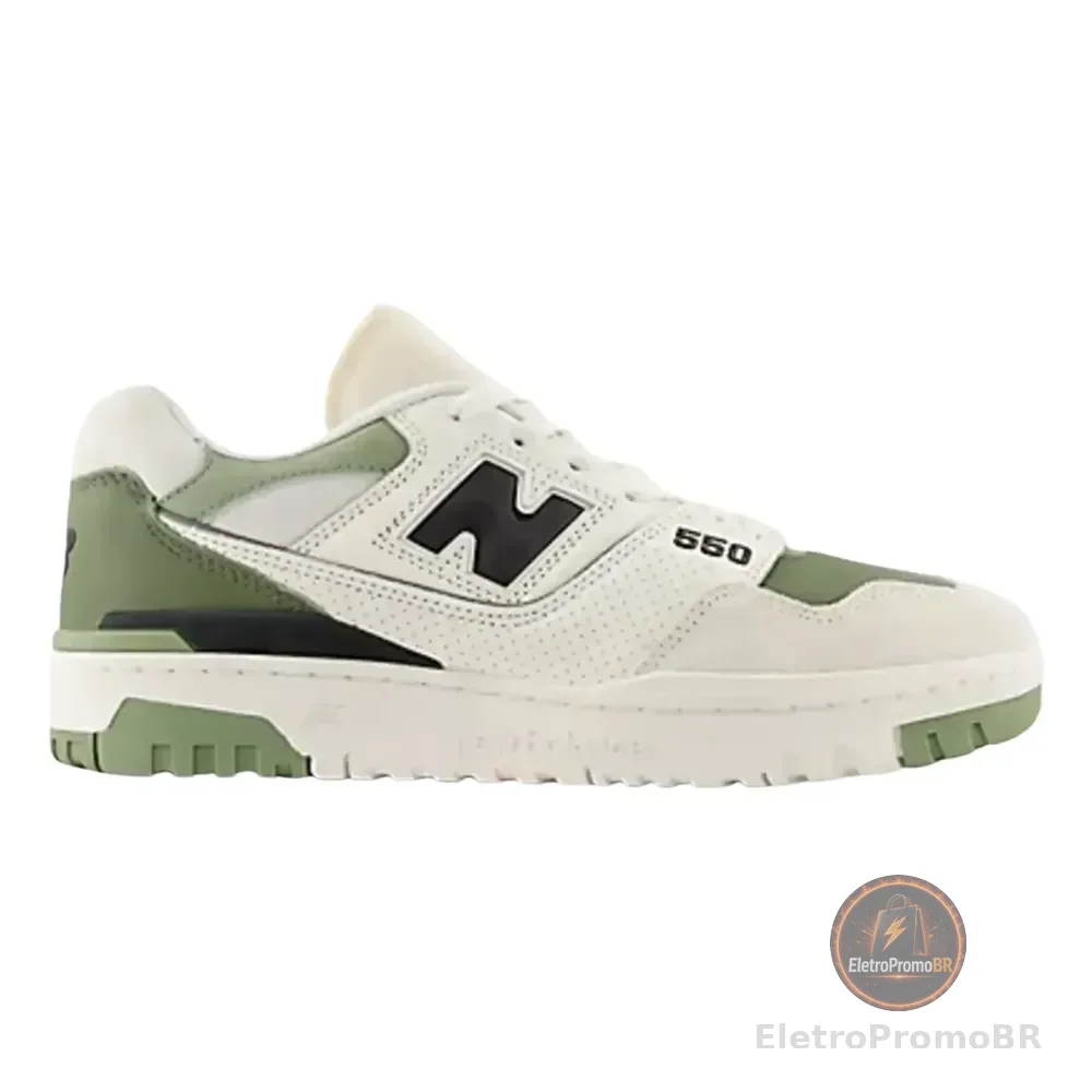 Tenis Masculino New Balance 550 - Bege/verde Bege/verde 41