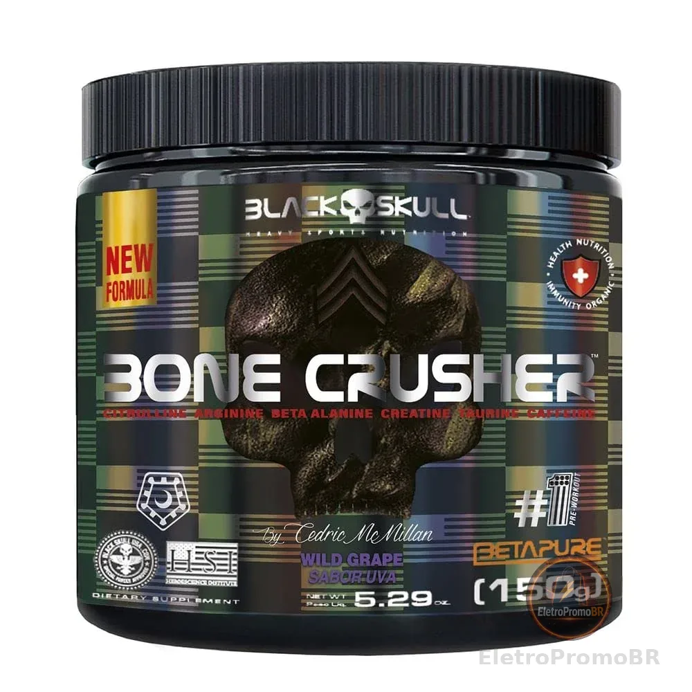 Black Skull Bone Crusher (150G) - Nova Fórmula Wild Grape (Uva)