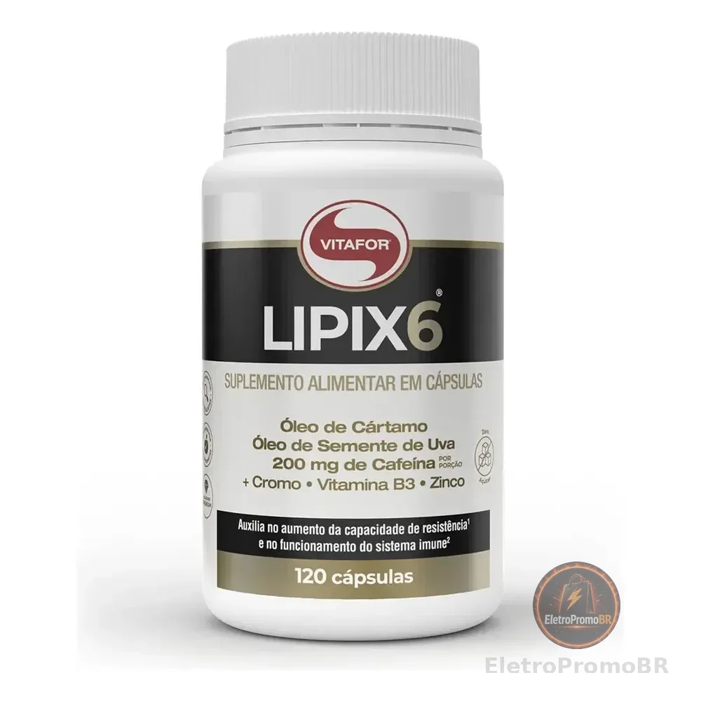 Lipix 6 120 Cápsulas Vitafor Sem Sabor