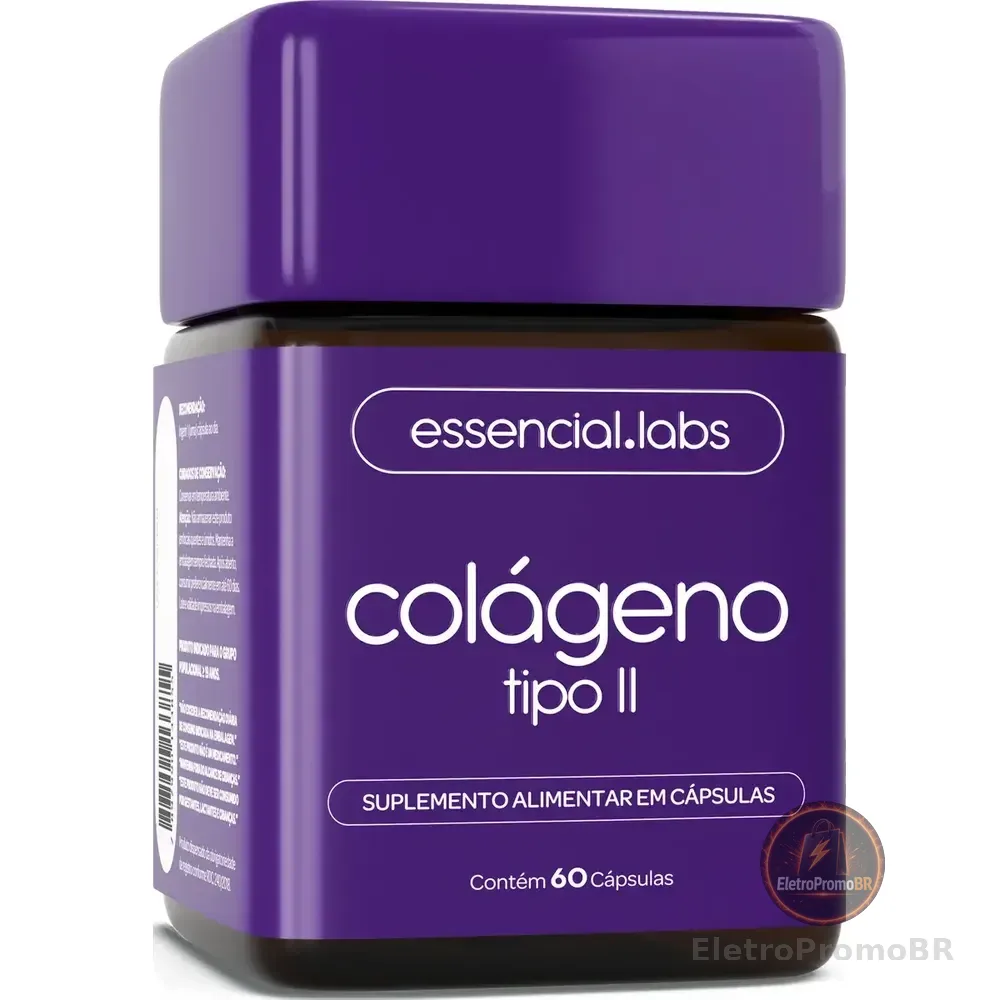 Colágeno Tipo 2 Com 45mg - Fórmula Exclusiva Para A Articulação Com Máxima Concentração E Biodisponibilidade - 60 Cápsulas Sem Sabor