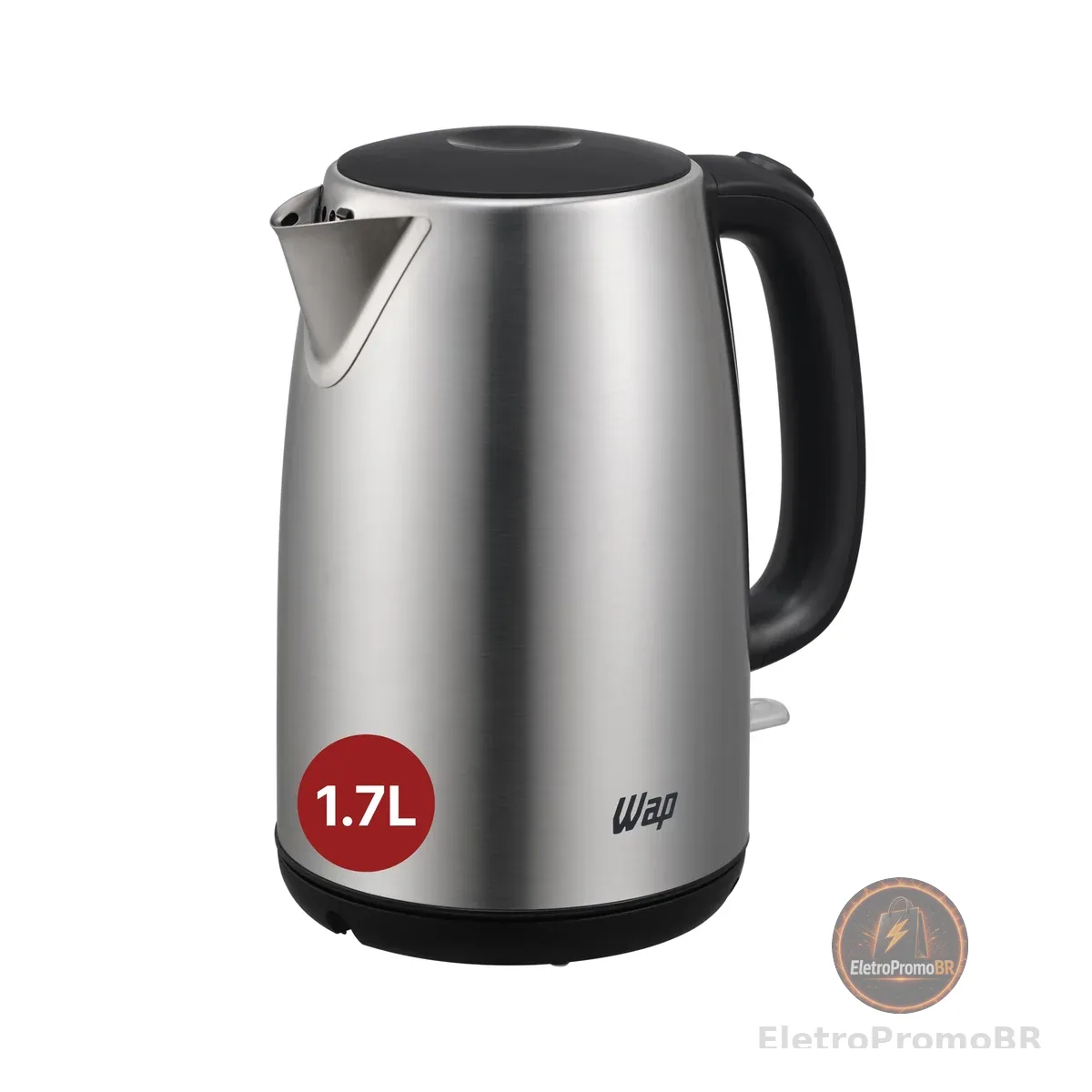 WAP Chaleira Elétrica WCE1 com Base Giratória 1,7 Litros, Filtro que Retém Impurezas, Indicador Nível D'Água, 1200W 127V