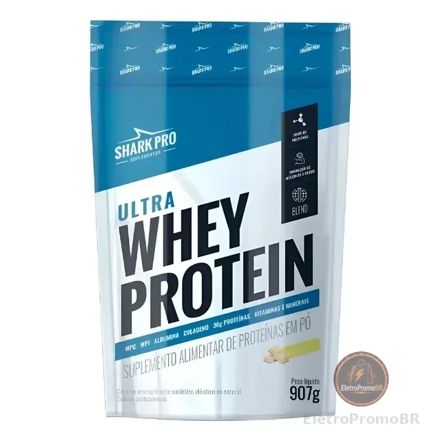 Ultra Whey Protein 100% Concentrado Refil 907g - Shark Pro