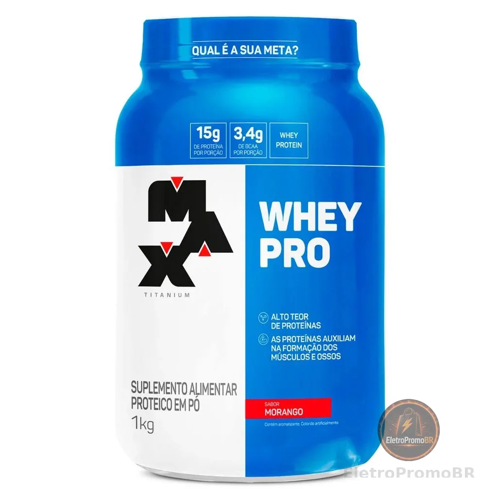Whey Pro Max Titanium Protein Pro Com Bcaa E Aminoácidos 1kg