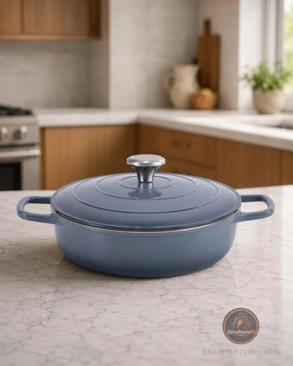 Caçarola Grigio 26cm Indução Antiaderente com Tampa e Pegador