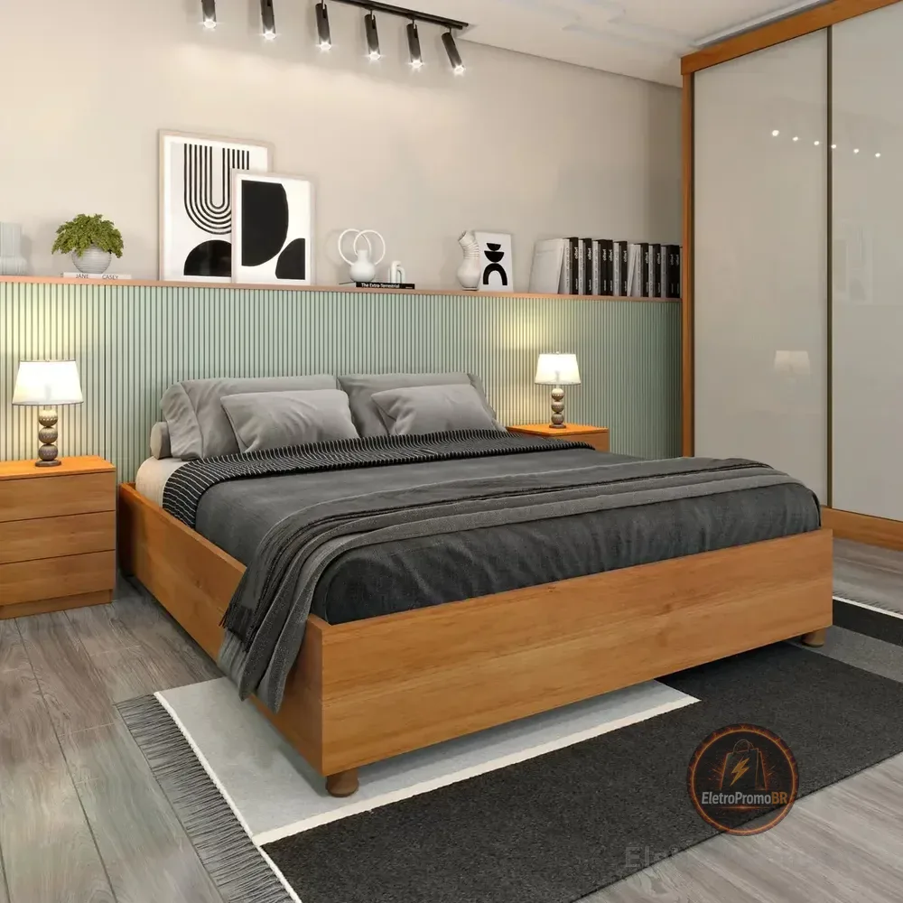 Cama Casal Mônaco Tcil Móveis Cinamomo