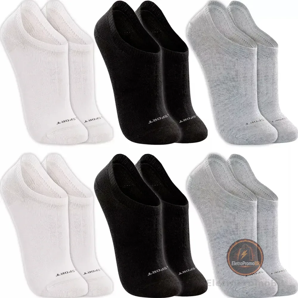 Kit 6 Pares Meias Lupo Sapatilha Invisível Sport Original