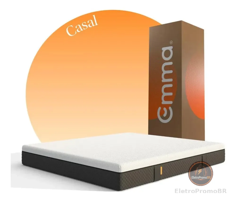 Colchão Casal Emma Premium Hybrid 2.0 (138cmx188cm) A Vácuo Cinza