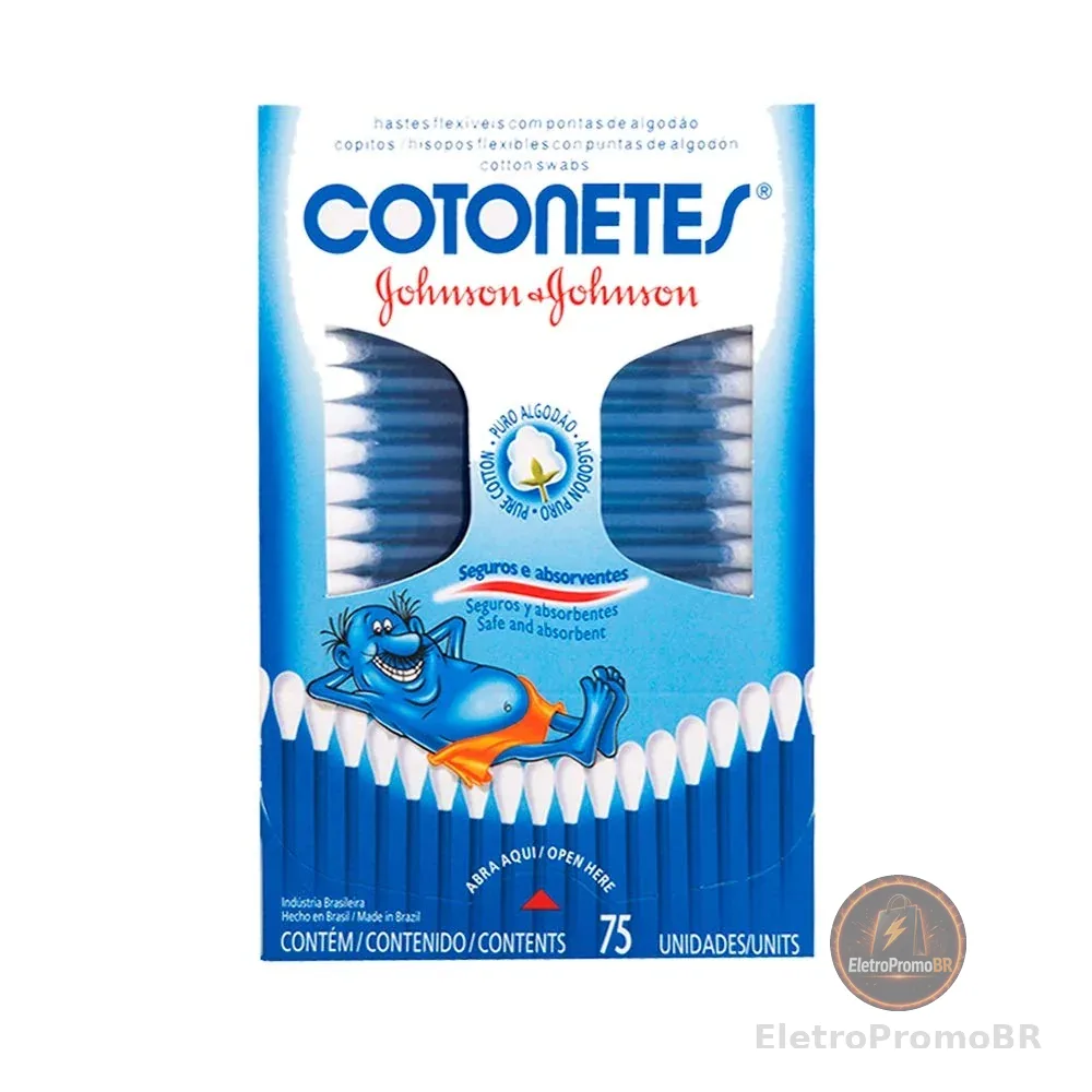 Cotonetes Hastes Flexíveis,75un