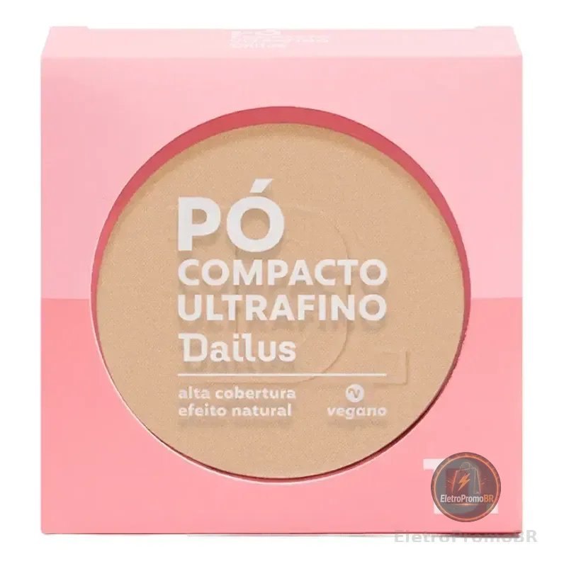 Base De Maquiagem Em Pó Compacto Dailus Pó Compacto Ultrafino Pó Compacto Ultrafino Tom D2 Claro - 10g