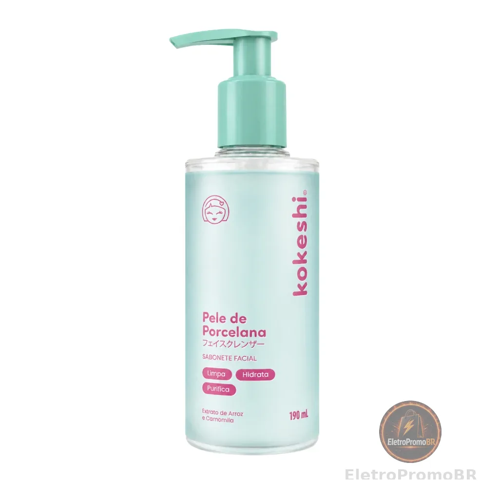 Sabonete Líquido Facial Pele de Porcelana   Kokeshi 190ml