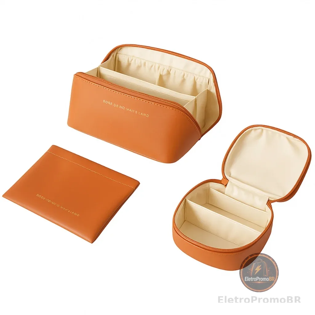Kit 3 Nesessaires Organizadores Para Viagem Cosmético Maquiagem Skincare ATP01-3