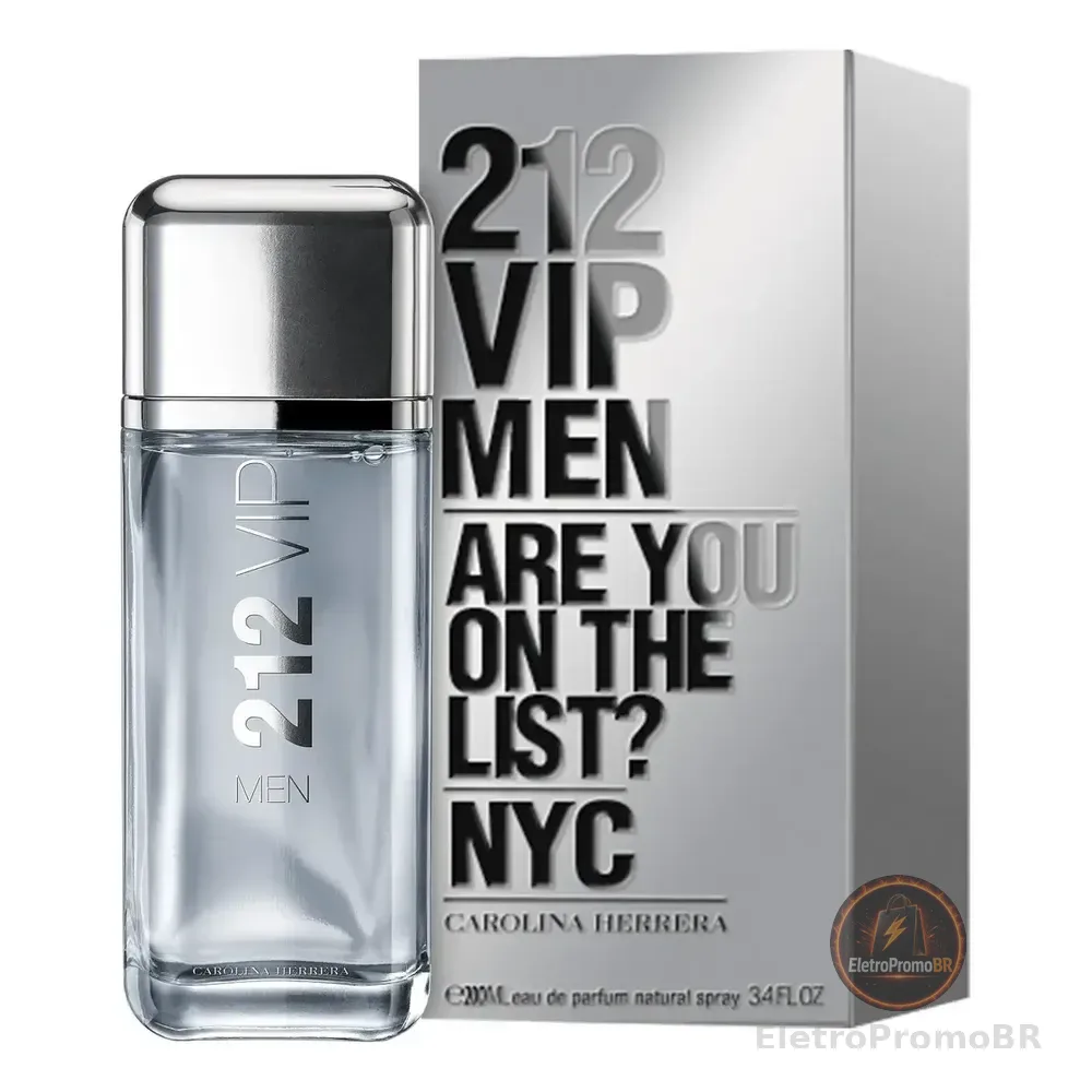 Perfume Masculino 212 Vip Men Edt 200ml Carolina Herrera
