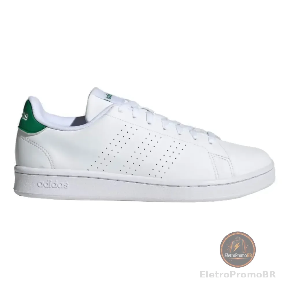 Tênis Masculino Advantage adidas Cloud White/cloud White/green Liso 41 Br