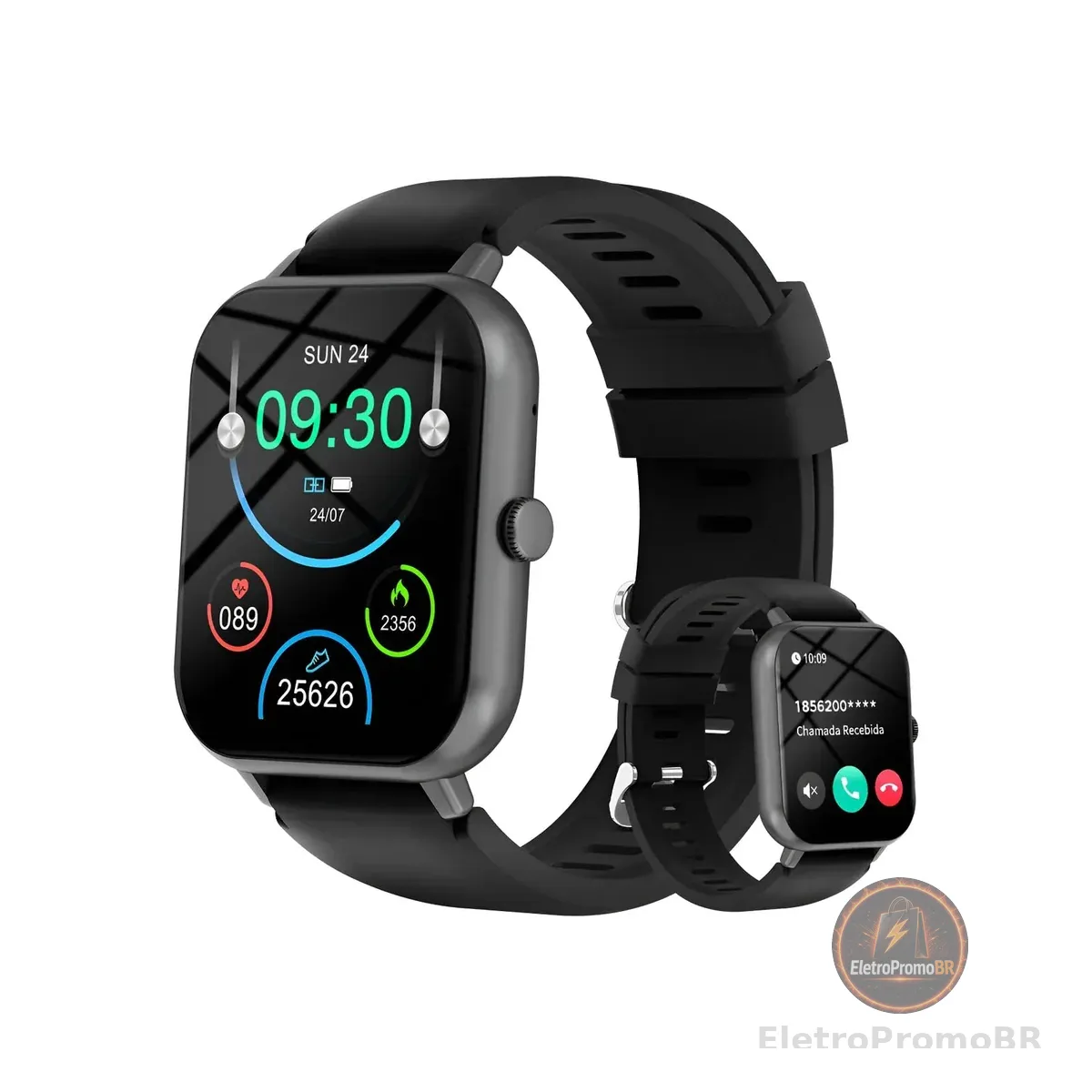 Bettdow SmartWatch, relogio smartwatch feminino com 1.83" Ecrã tátil, à prova d'água IP67, Recebimento de Notificações, relogio masculino com 100+ Modos Esportivos Faz e Recebe Ligações (Preto)