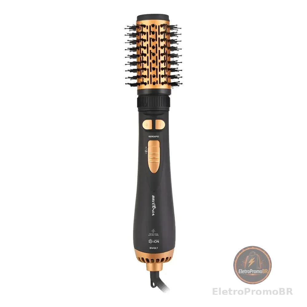 Escova Rotativa Britânia Ber20pd 1300w 3 Temperaturas Bivolt 127/220v