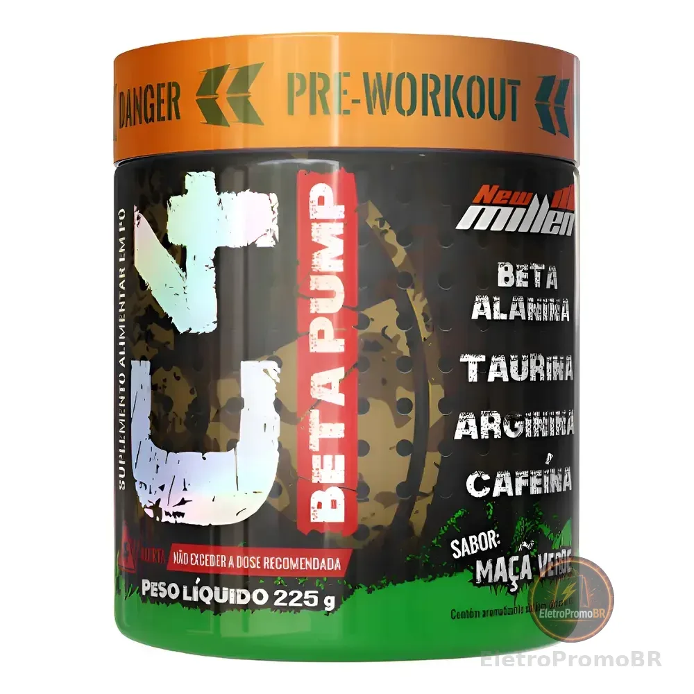 C4 Beta Pump 225g New Millen Pó Sabor Maçã Verde Maçã Verde