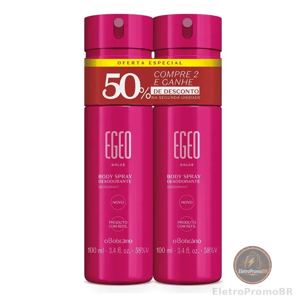 O Boticário Kit Body Spray Egeo Dolce 100ml (2 Itens)