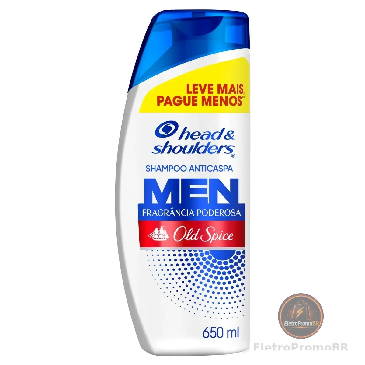 Head & Shoulders Shampoo Anticaspa Fragrância Poderosa Old Spice 650 ml
