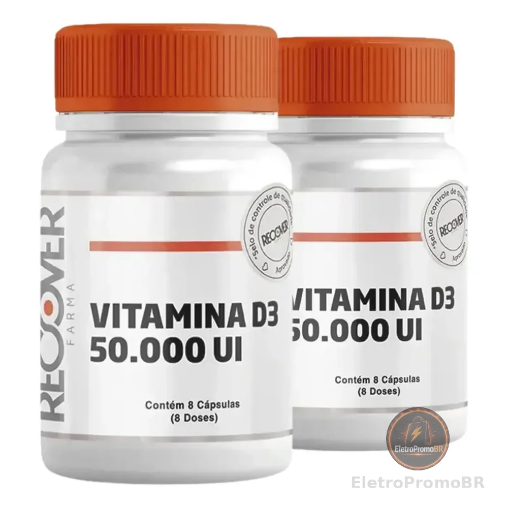 Vitamina D3 50.000ui Recover Farma 16 Cápsulas Sem Sabor