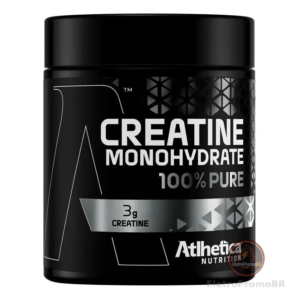 Creatina 100% Pura 300g Em Pó ( 100 Doses ) Atlhetica Natural
