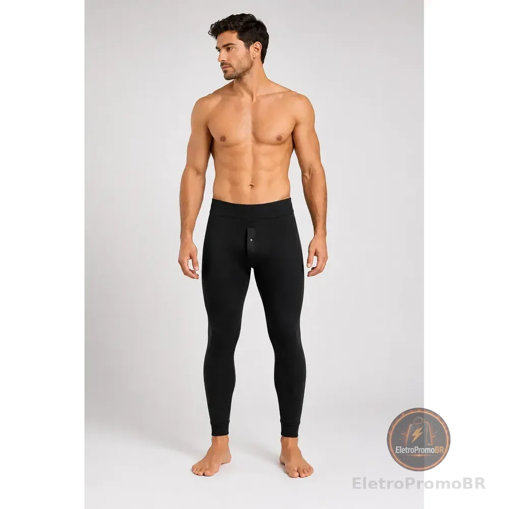 Calça Térmica Flanelada Motoqueiro Peluciada  Preto 36 Ao 44