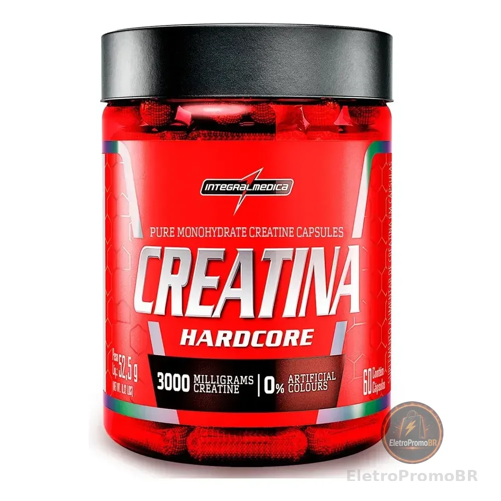 Creatina 60 Cápsulas Integralmedica - Intensidade E Foco Sem Sabor